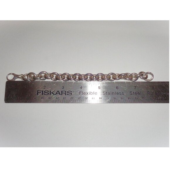 Milor Ultrafine 950 (purer than 925 Sterling Silver) Rolo ChainLink 8" Bracelet - Picture 5 of 7